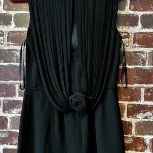 Max and Cleo Black Pleated Back Dress